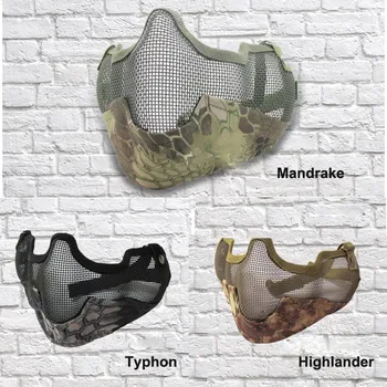 

2016 Typhon Metal Mesh Protective ears half face mask Protective mask for airsoft paintball highlander Mandrake half face mask