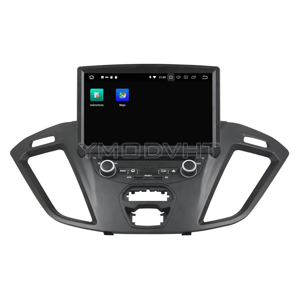 Discount YMODVHT 8inch Android 8.0 Octa Core PX5 4GB RAM 32GB ROM Car DVD Player Radio Stereo GPS for Ford Transit Custom 2016 2017 2018 4