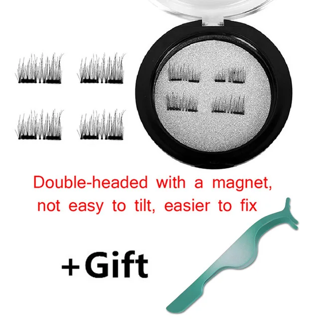 4Pcs/2Pairs Double Eyelashes High Quality 3D False