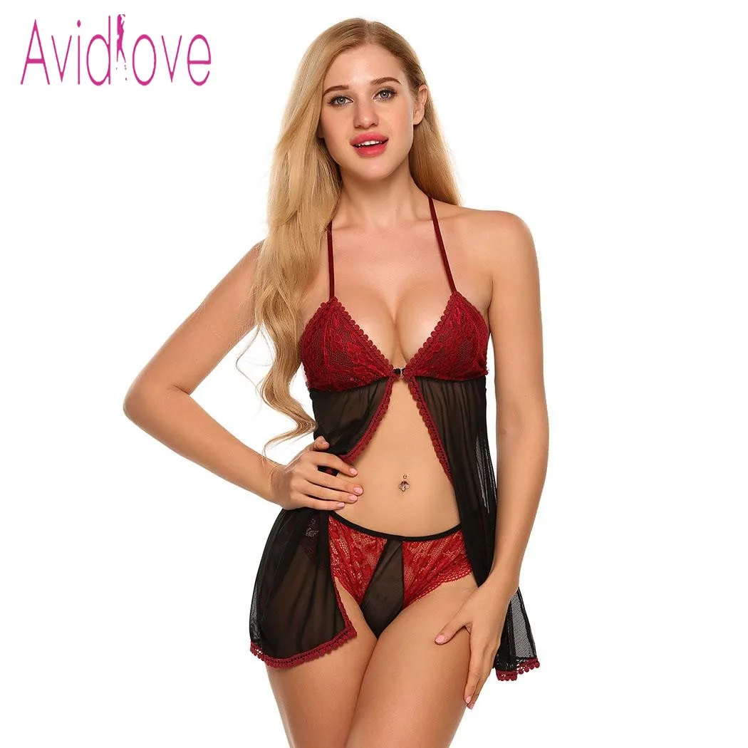 Avidlove сексуальное нижнее белье горячее эротическое одежда для сна открытая