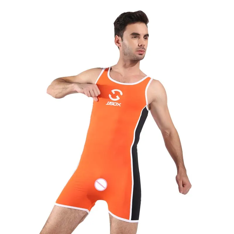 Сексуальный удобный мужской спортивный костюм для спортзала, Цельный купальник, мужской боди, боди для реслинга, купальник для пляжа, купальник для серфинга размера плюс