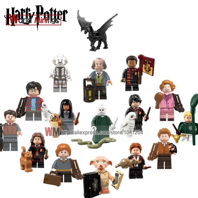

Building Blocks Single Sale Ron Dobby Hermione Thestral Lord Voldemort Malfoy John Lupin Kids Toys Gifts