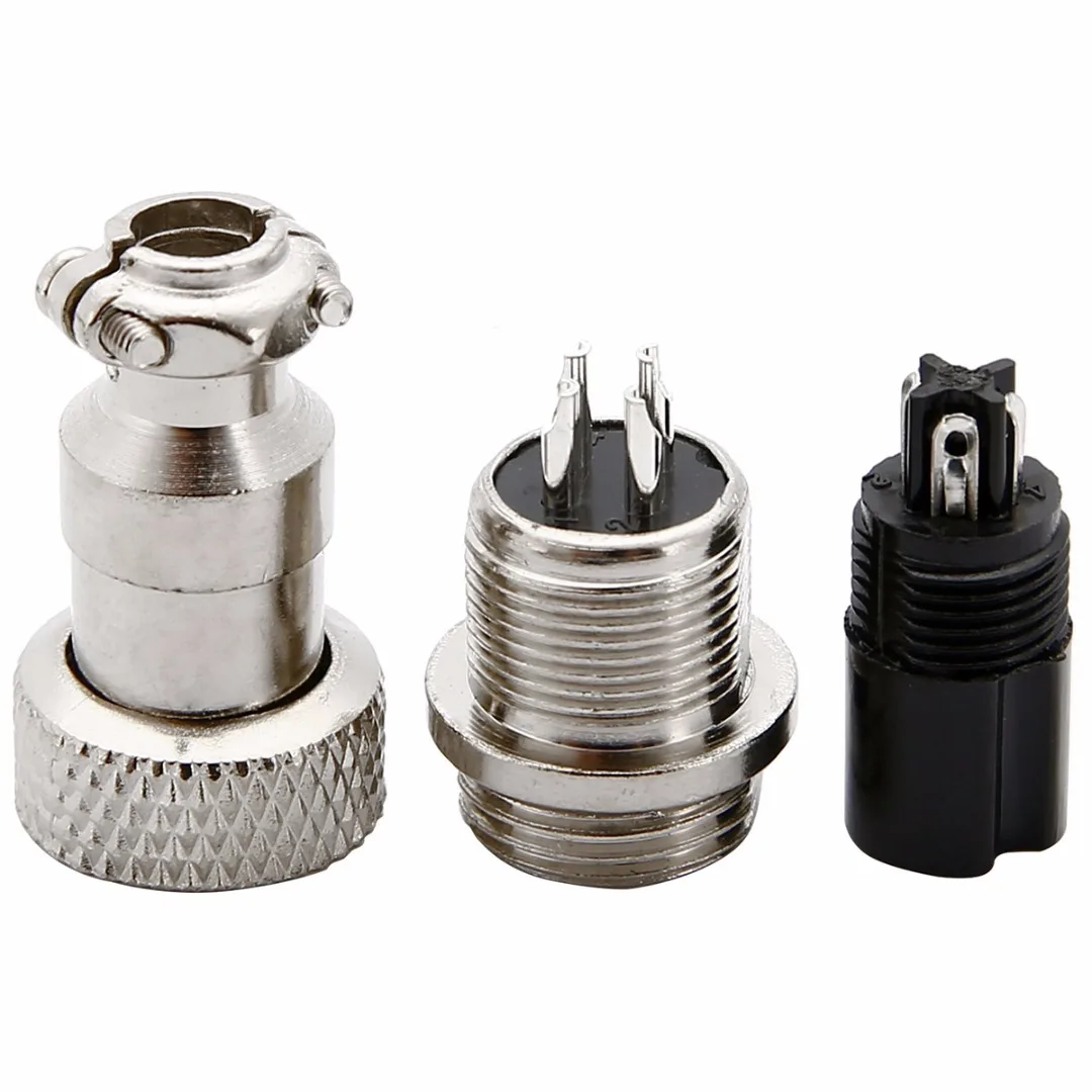 

10 Set Circular Aviation Plug Socket Male + Female Wire Panel Connector GX12 2/3/4/5/6 Pin 12mm For Mechanical Equipment