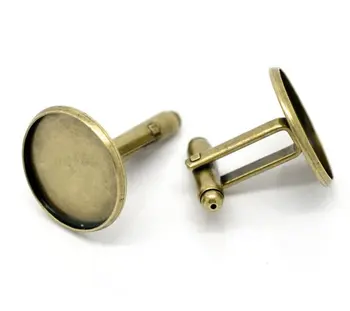 

Free hipping!!! Bronze Cabochon Setting Cuff Links 26x22mm(Fit 20mm)