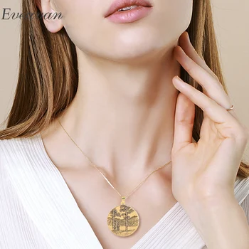 

EUEAVAN 30pcs Round Shape Countryside Scenery Pendant Necklace Mountain Trees Moon Night Romantic Jewelry Gift For Men Women