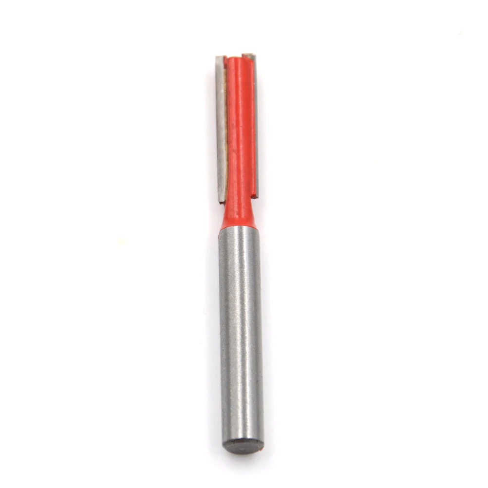 New Arrival 1/4" Shank 1/4" Blade Woodworking Double Flutes Straight Router Bit Cutter