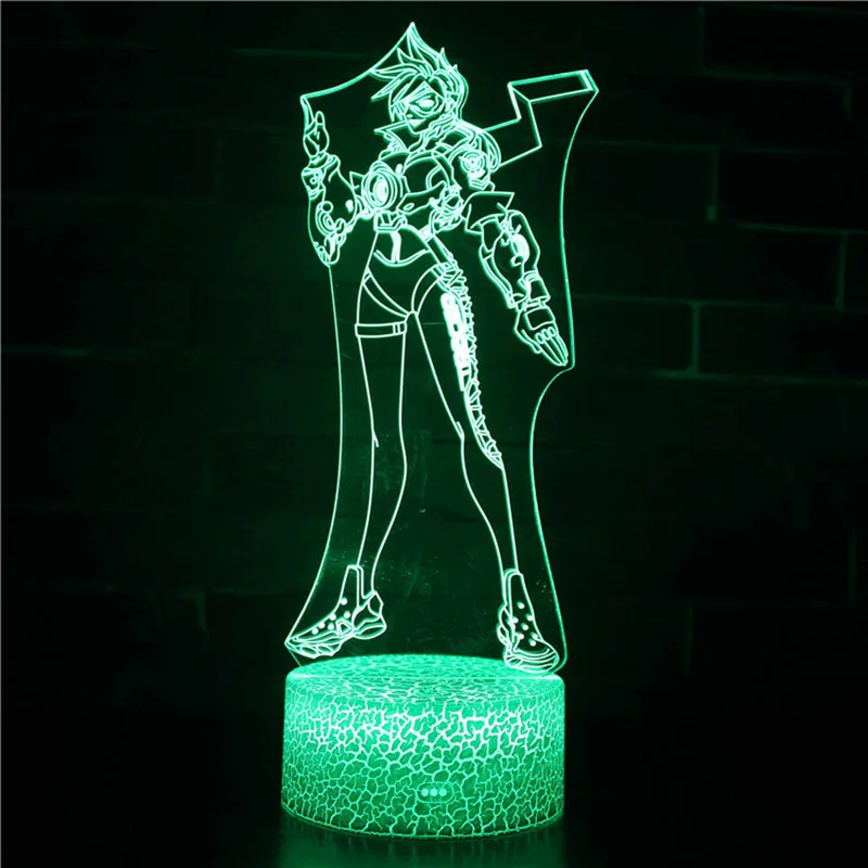 OW 7 цветов меняющаяся Настольная Лампа для проектора USB светильник Led Overwatch Reaper Hanzo Genji mcchini экшн-фигурка светящиеся игрушки - Цвет: MY162