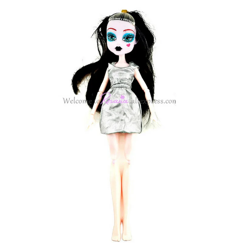 Rosana/Одежда для куклы Monster High, повседневная одежда, костюм, вечерние костюмы, юбка, кофта и штаны, штаны, наряд, аксессуары для кукол - Цвет: Silver suit