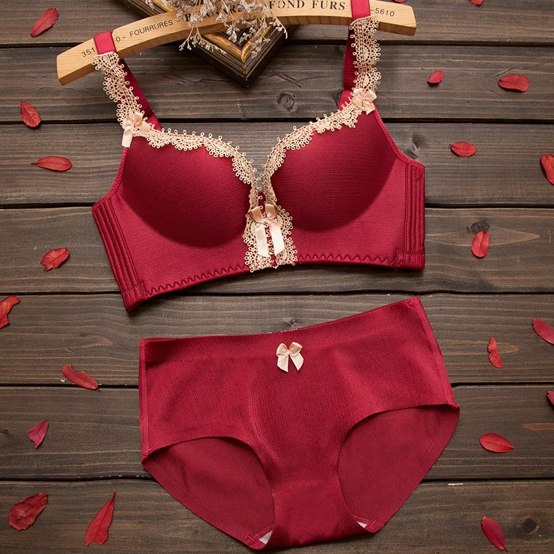 

lingerie set women sexy lace bra Upscale Seamless Bra underwear push up bra and panty set outien gorge bralette lenceria mujer