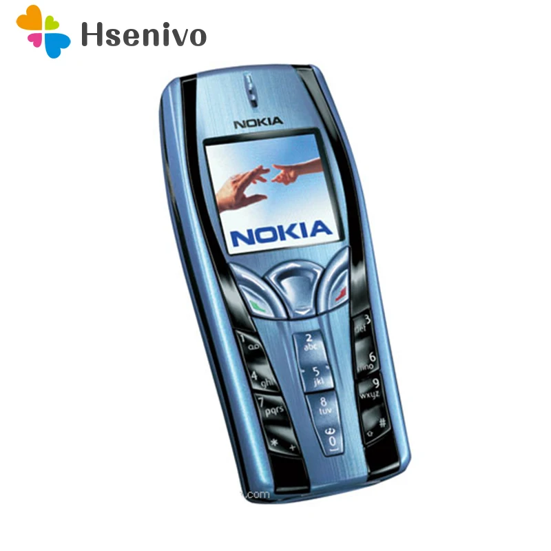 7250 оригинальный Восстановленный телефон Nokia мобильный старый дешевый синий цвет