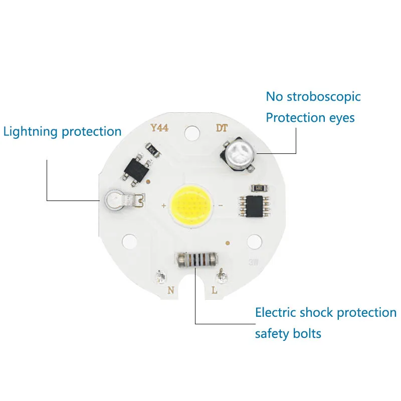 Светодиодный COB 3W 5 Вт 7 Вт 9 Вт 15 Вт чип SMD светильник RGB светодиодный ac220в нет необходимости светодиодный драйвер умная лампочка с ИС лампа для Светодиодный точечный светильник