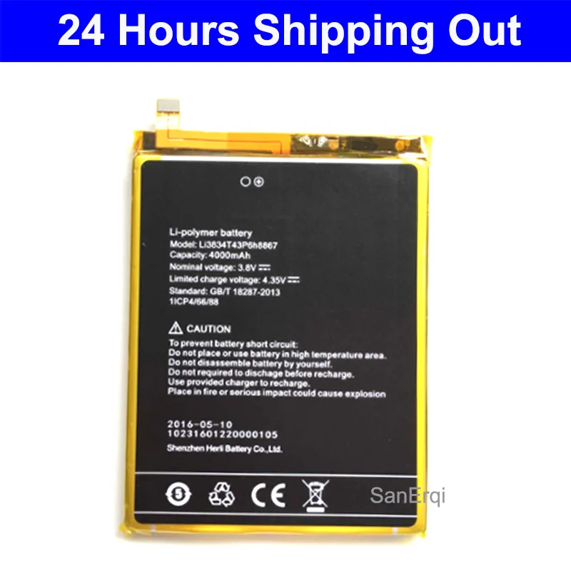 Для Umi Super Battery Li3834T43P6H8867 4000 мАч для UMI Smart Phone Batterie Bateria | Мобильные телефоны и