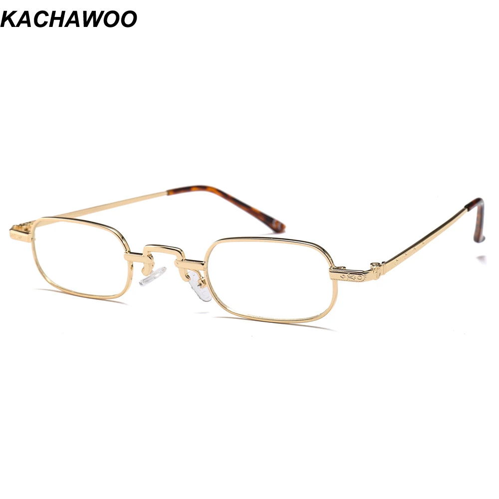 Маленькие ретро очки Kachawoo прямоугольные Женские аксессуары золотая
