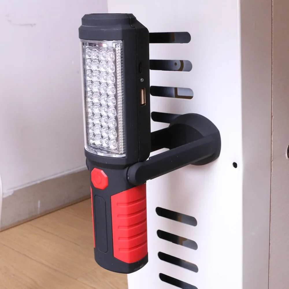 36+5LED COB LED Work light USB Rechargeable Flashlight Torch Lantern Camping Work Lamp Built-in Battery Magnet Hook