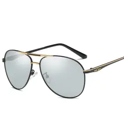 2018 фотохромные очки Для мужчин поляризационные Винтаж мужской Пилот солнцезащитные очки водителя вождения зеркало очки lentes-де-сол Hombre