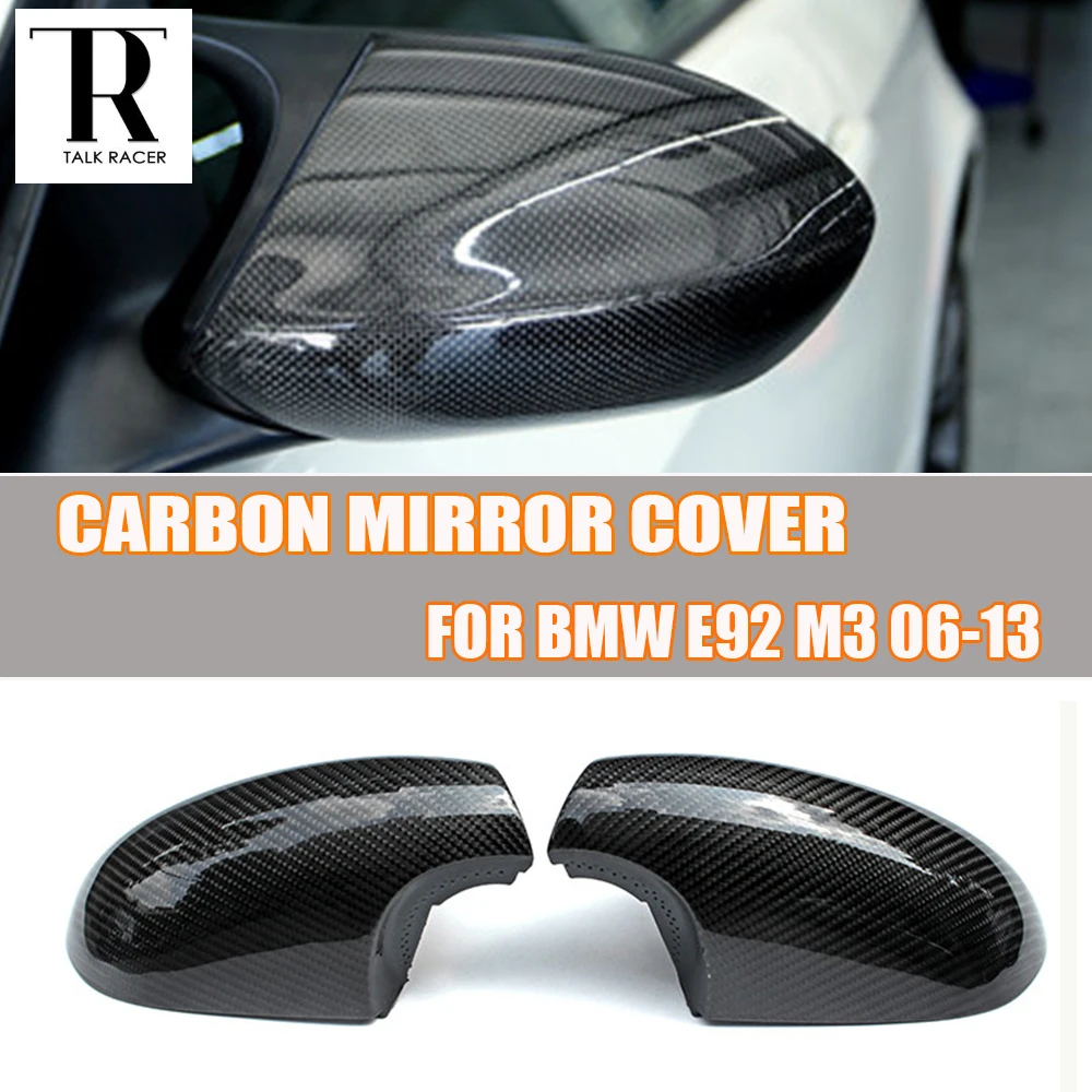 E92 E93 M3 Carbon Fiber Side Rear View Mirror Cover Cap for BMW E92 E93