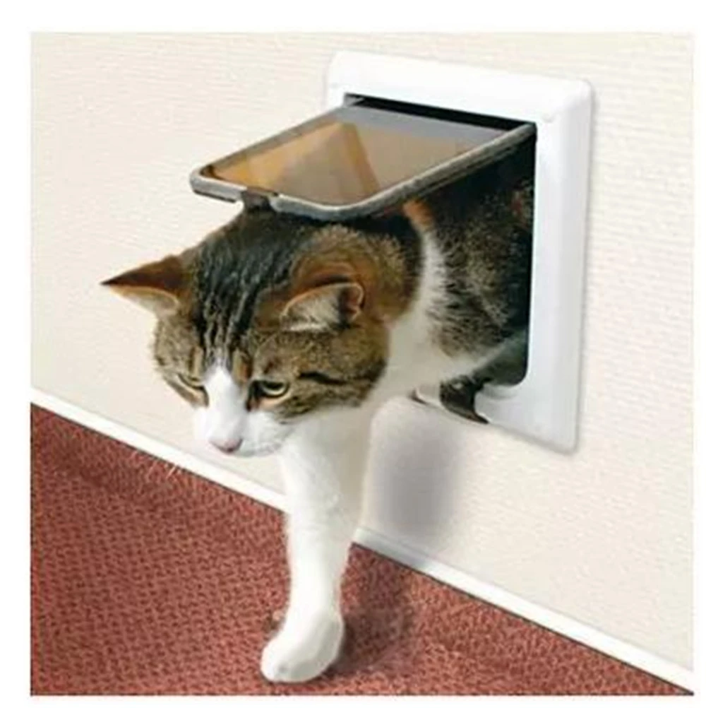 OLOEY белая коричневая рамка 4 способ блокировки Запираемая Магнитная Кошка маленькая собака заслонка стеклянная дверь