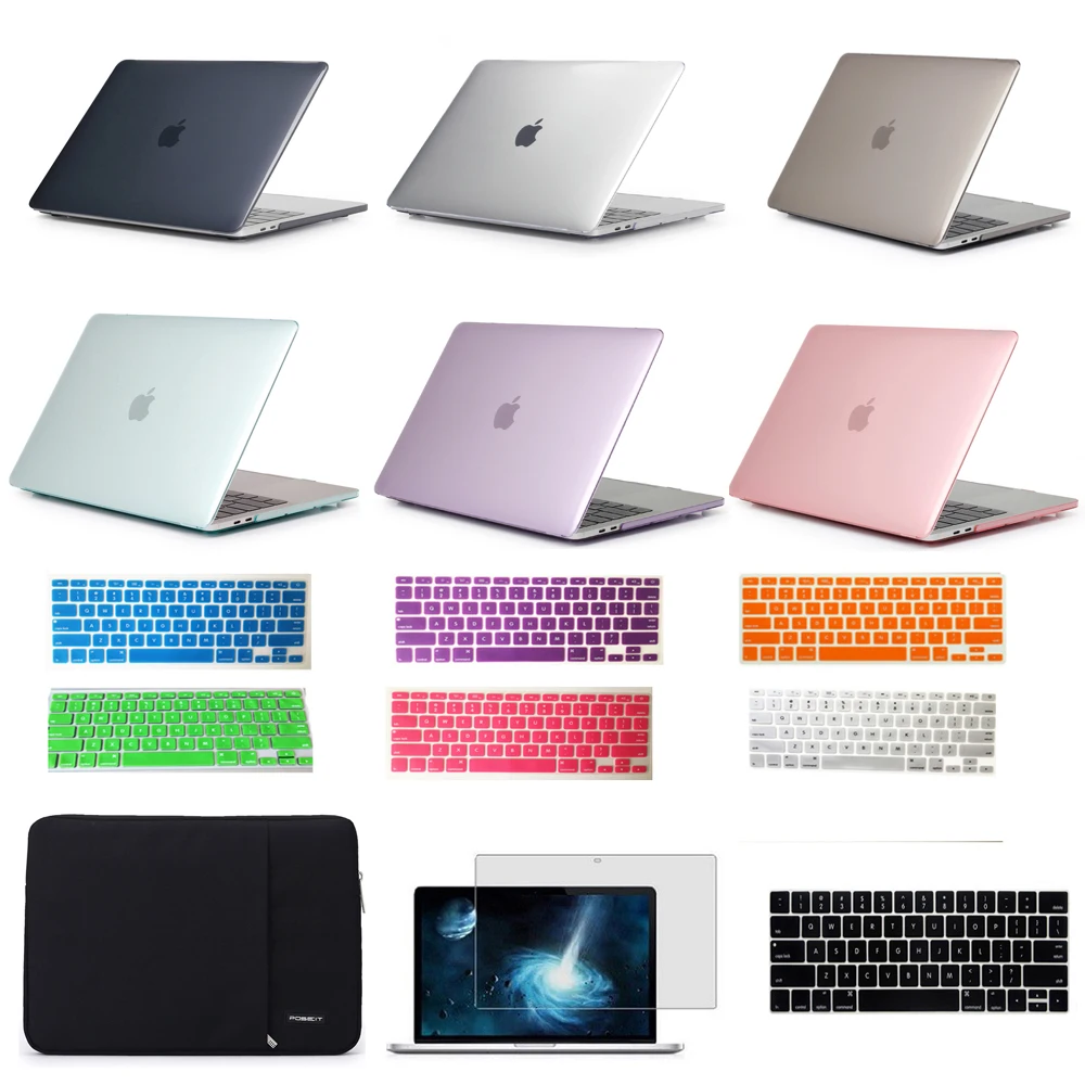 Жесткий чехол для ноутбука + клавиатуры Apple MacBook air 11 13 3 дюйма pro retina 15 12 дюймов