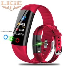 LIGE Смарт-часы женские IP68 водонепроницаемый спортивный браслет умный фитнес-браслет кровяное давление монитор сердечного ритма умные часы