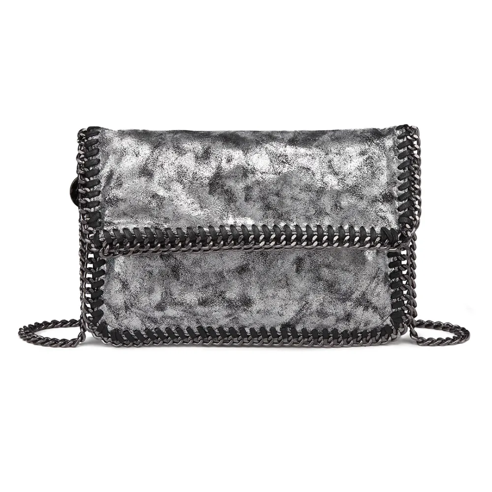 

Miss Lulu Brand Women Designer Cross Body Messenger Shoulder Bags Ladies Fashion Grey Clutch PU Leather Handbag Purse YD6843