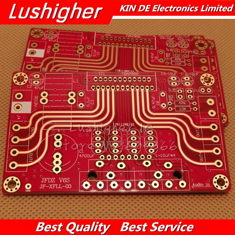 

10PCS TDA7850 PCB Circuit Board V6C/S Four Channel Sink Gold Power Amplifier PCB Circuit Board TDA7850 4*50W 7388 Series