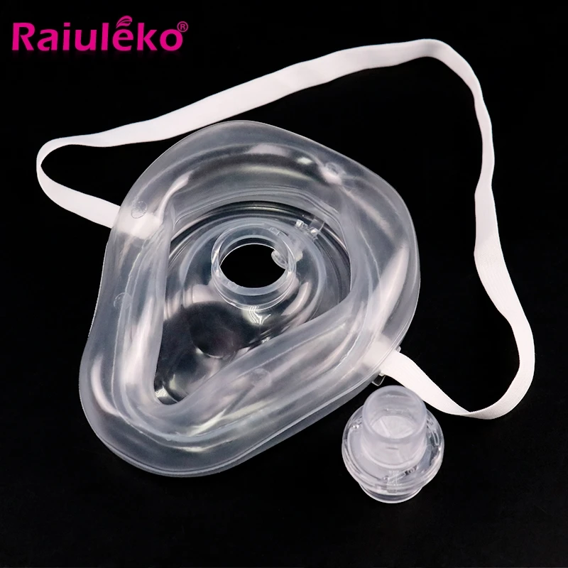 

Professional First Aid CPR Silicone Breathing Mask Protect Rescuers Artificial Respiration Reusable One-way Valve Pocket Tools