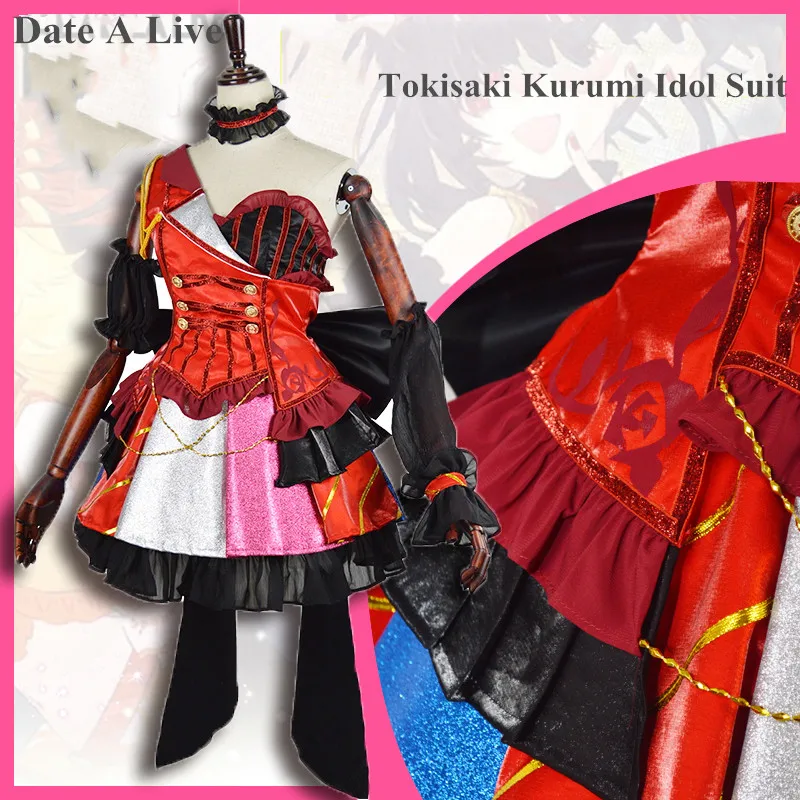 

Anime!Date A Live Tokisaki Kurumi Nightmare Idol Suit Lolita Dress Lovely Uniform Cosplay Costume Halloween Outfit Free Shipping