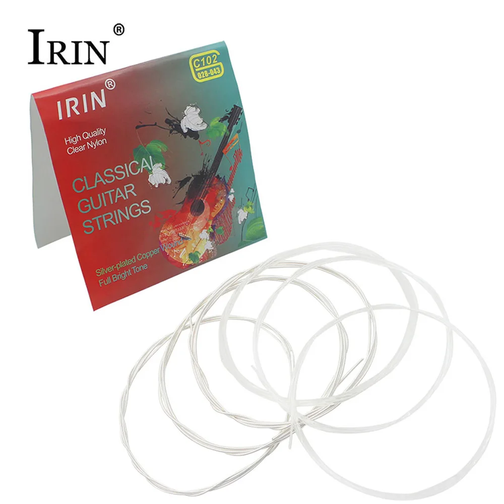 

2sets! IRIN C102 Classical Guitar Strings Set Transparent Nylon Fiber 028~043 Inch Strings Guitar Parts Accessories