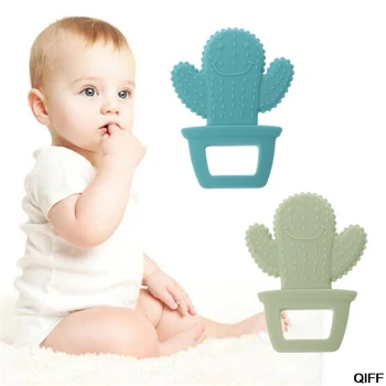 

Drop Ship&Wholesale Cute Cactus Baby Teether Pacifier Teething Nursing Silicone BPA Free Necklace Toys May06