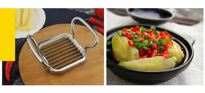 SHENHONG 5 in 1 Kitchen Gadgets Stainless Steel Vegetable Fruit Cutter Shredders Potato Chips Apple Pear French Fries