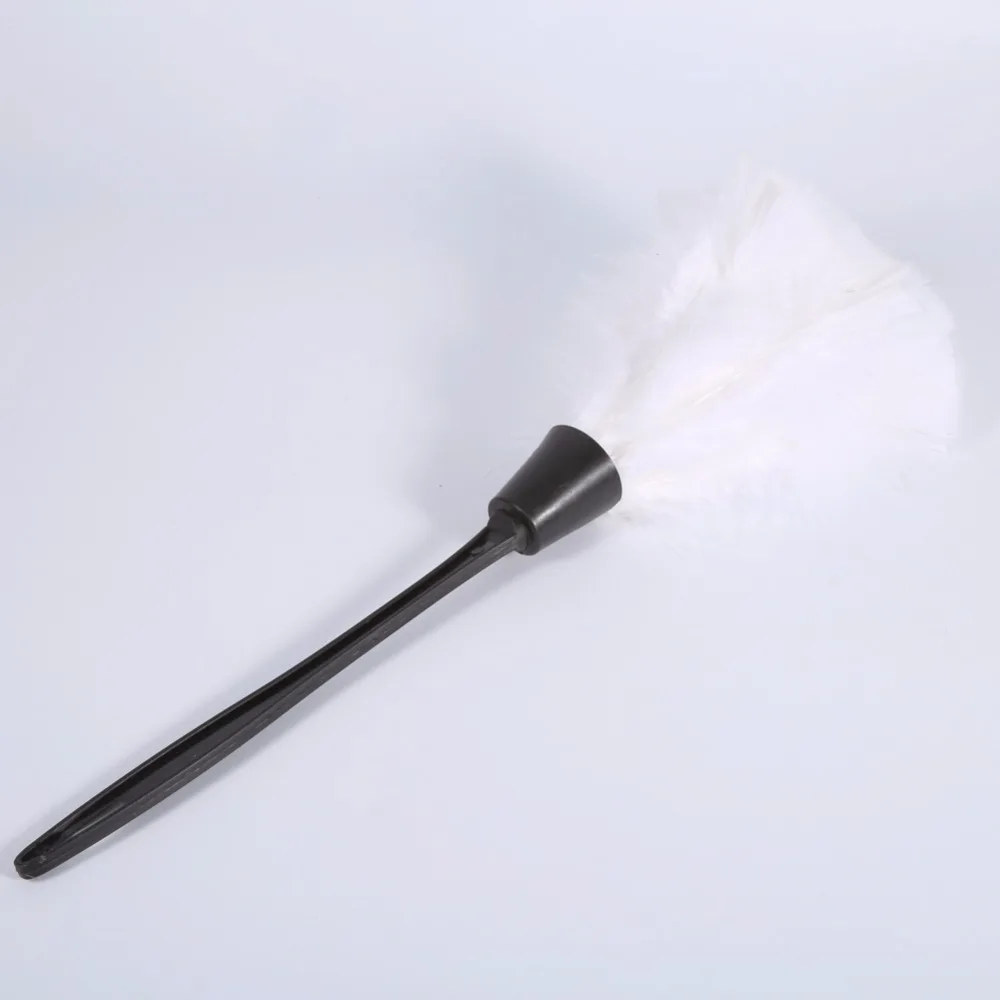 

1pc Home Furniture Car Book Cleaning Tool Supplies Cleaning Duster Soft Black White Handle Turkey Feather Duster Brush