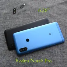 Оригинальная новая задняя крышка батарейного отсека с объективом камеры для Redmi Note6 Note 6 pro двойная камера AI 636 cpu 6,26"