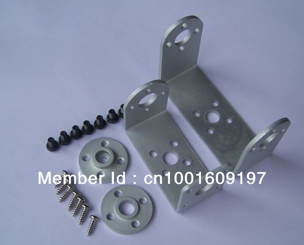 10x Robot servo brackets metal U brackets and round servo holder 25T