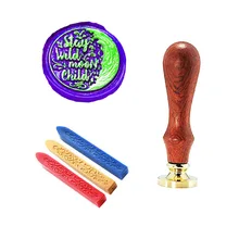 Оставайтесь wild moon ребенок индивидуальная восковая печать штамп металлический Дракон ручка запечатывания воска комплект печатей Подарочный винный набор пакет свадебные приглашения