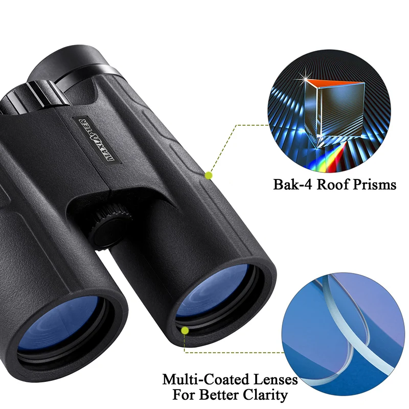 MAXLAPTER Binoculars Telescope 10x42 Hunting Tool Portable Light Weight Binoculo BAK4 Prism Optical For Adults Kids MAXLAPTER Binoculars Telescope 10x42 Hunting Tool Portable Light Weight Binoculo BAK4 Prism Optical For Adults Kids