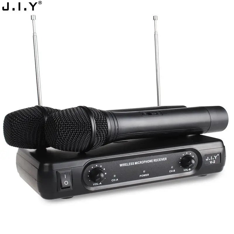 Профессиональный беспроводной микрофон система караоке двойной ручной динамический микрофоны микрофон для дома вечерние KTV R20