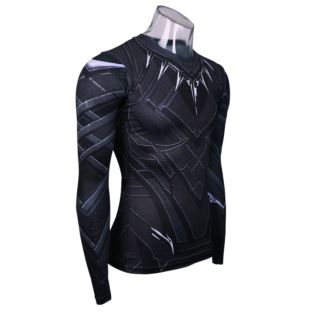 Men's T-shirt Black Panther 3 D Printed T-shirts Men Compression Shirt Captain America Short Sleeve For Men Tops High elasticity (3)