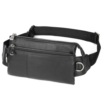 

Genuine Cow Leather Funny Pack Waist Bag New Design Multi-function Waist Pack for Men 3017A