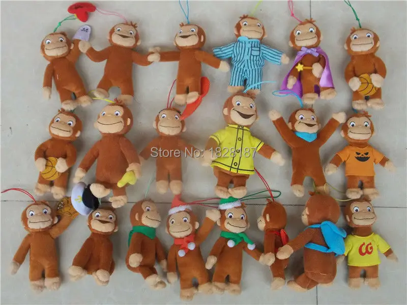 New CURIOUS Monkey Keychain Bag Pendant Plush Toy by Random 1PCin Movies & TV from Toys