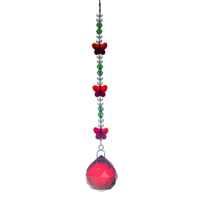 30 мм красный граненый шар 6,5 дюймов кулон для люстры лампы питания призмы-Кристаллы 5 шт./компл. Suncatche автомобиля висит интимные аксессуары