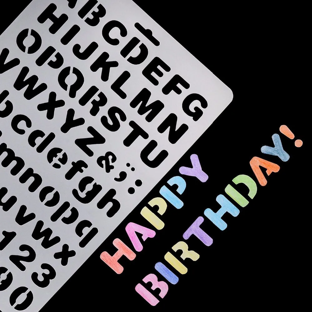 ZUKEY8PCS Alphabet Painting Assorted Styles Plastic Number and Letter Artistic Drafting Drawing Templates Stencil Set for DIY Craft Letter Stencils;Letter Stencil; Alphabet Stencils; ZUKEY8PCS Alphabet Painting Assorted Styles Plastic Number and Letter Artistic Drafting Drawing Templates Stencil Set for DIY Craft Letter Stencils;Letter Stencil; Alphabet Stencils;