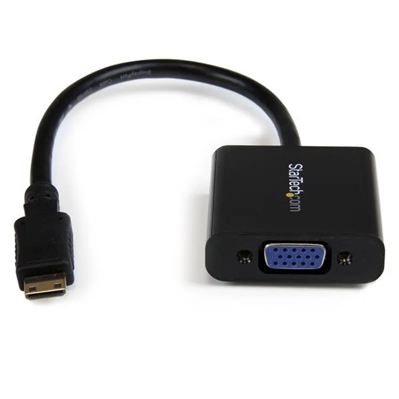 

StarTech.com Adaptador Conversor Mini HDMI a VGA para Camara Fotografica Digital / Videocamara - 1920x1080, 1080p, Mini-HDMI, VG
