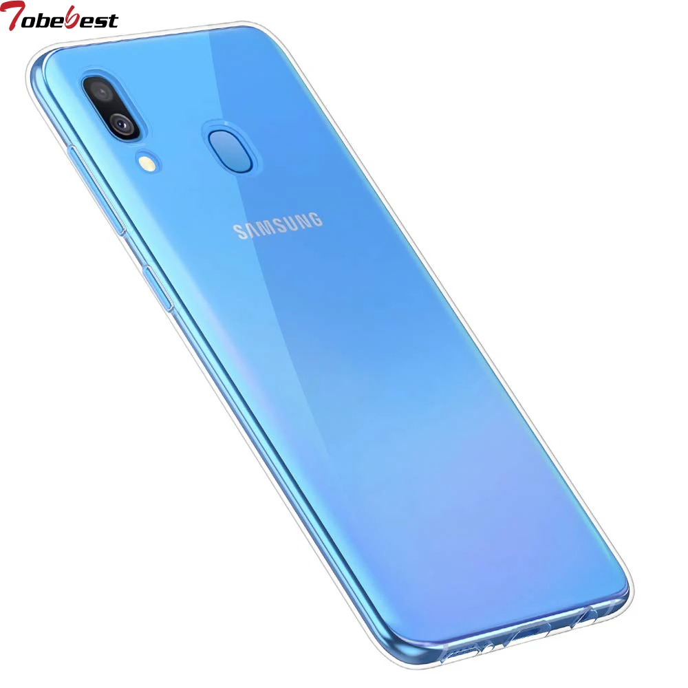 Тонкий мягкий чехол из ТПУ для Samsung Galaxy A40 защитный прозрачный силиконовый A 40