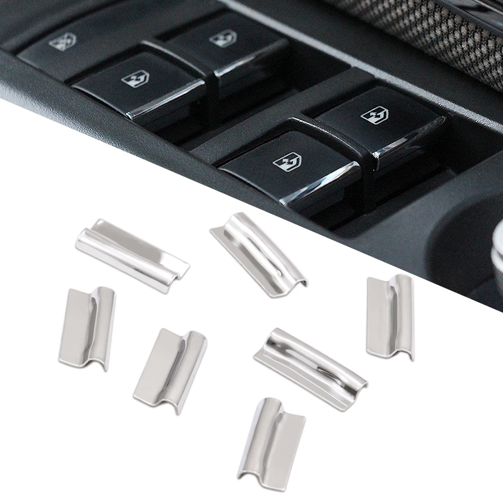

7Pcs/set Car Windows Lift Switch Button Sticker Door Cover Trim Interior for Opel Mokka Trax for Chevrolet Cruze Malibu Aveo