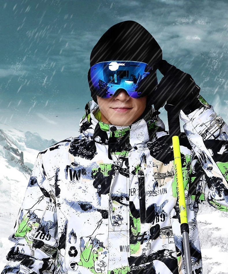 TUBAN осенние и зимние новые уличные мужские лыжные костюмы Ультра-тонкие ветрозащитные дышащие водонепроницаемые теплые лыжные комплекты