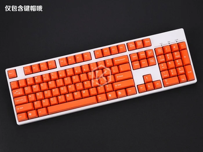 Taihao abs двойные брелки для diy игровой механической клавиатуры цвета океана темно-синий белый желтый красный оранжевый фиолетовый розовый - Цвет: keycaps orange