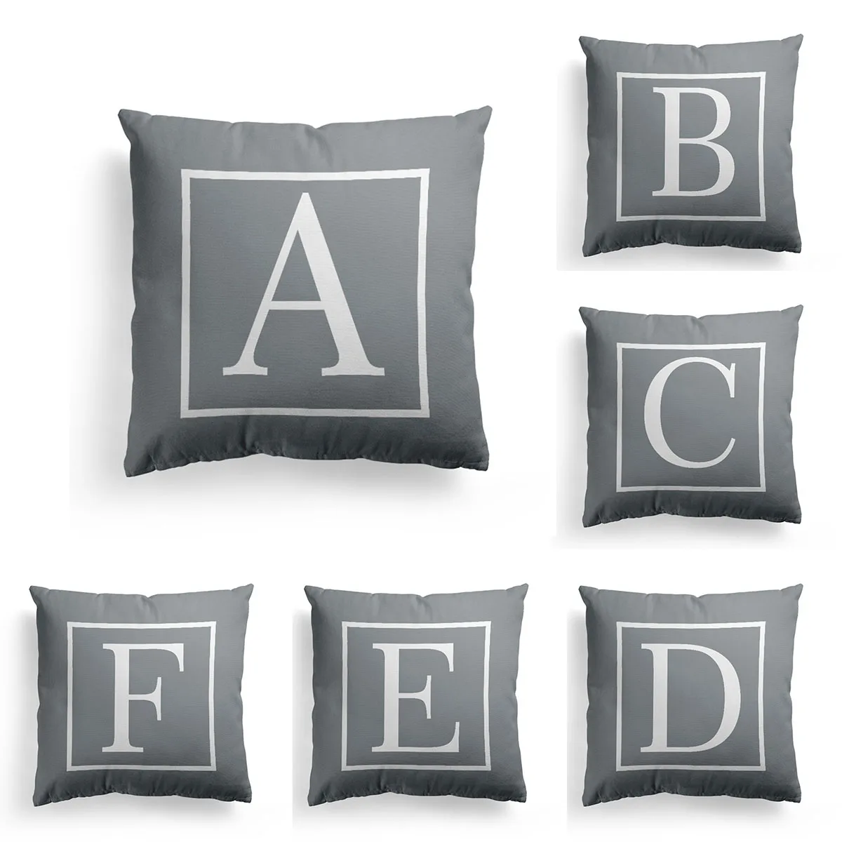 

Cushion cover simple grey background letter decoration super soft pillow cover 45 * 45 cm pillow cover