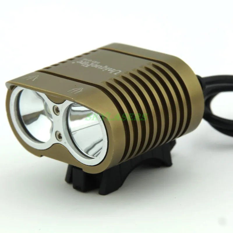UniqueFire светодио дный Светодиодные фары фара 2* XM-L2 4 режима 3000LM светодио дный LED велосипедные+ водостойкий 4*18650 батарея пакет зарядное устройство