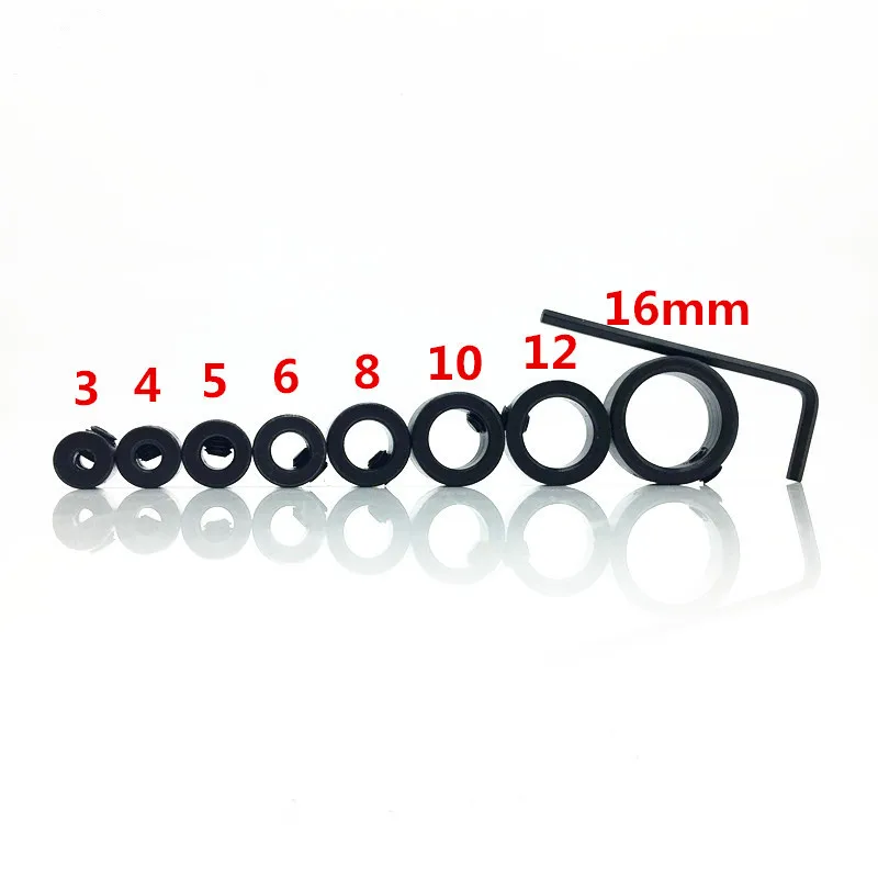 

8Pcs/Set Woodworking Drill Bit Depth Stop Collars Ring Positioner Drill Locator with a hex wrench