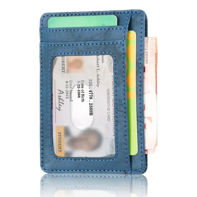Кожаный чехол для визиток тонкий Rfid бизнес имя держатель кредитной карты Обложка протектор для хранения дома и в офисе поставки